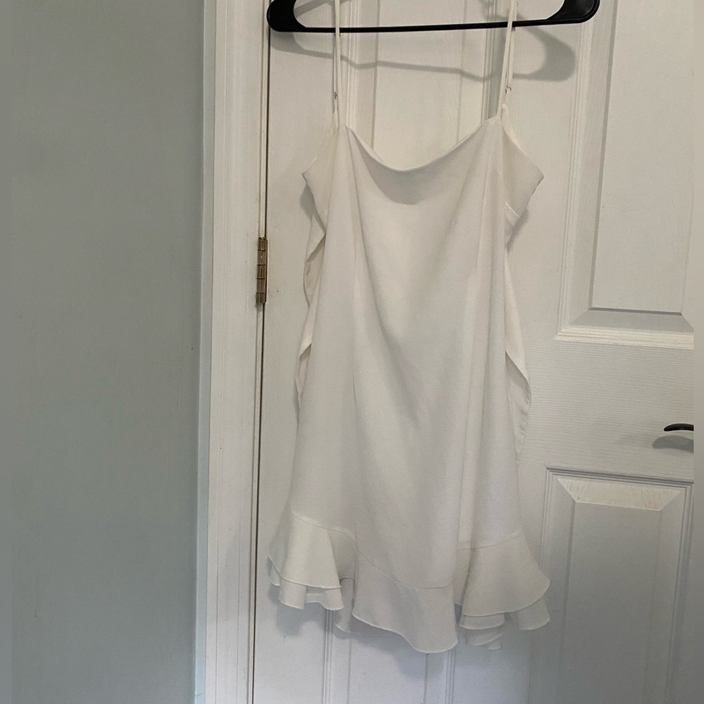 Elegant White Ruffle Dress